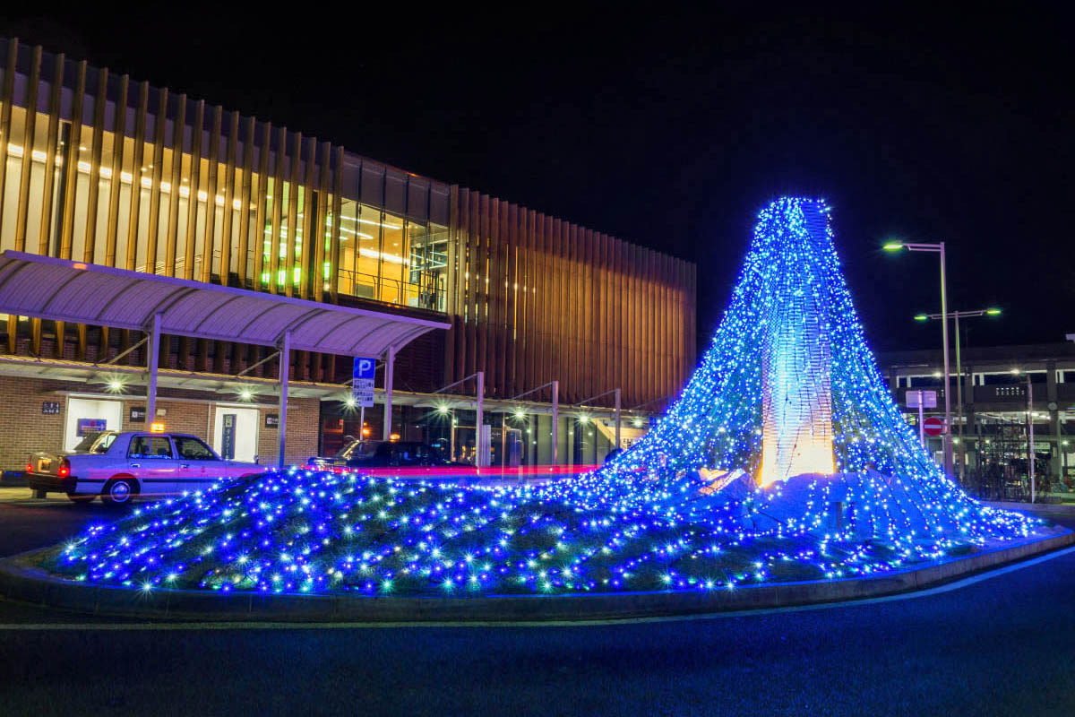 石和温泉駅イルミネーション
